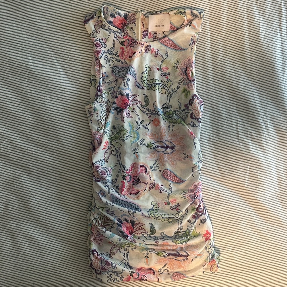 Cinq à Sept Multicolor Floral Tank Top